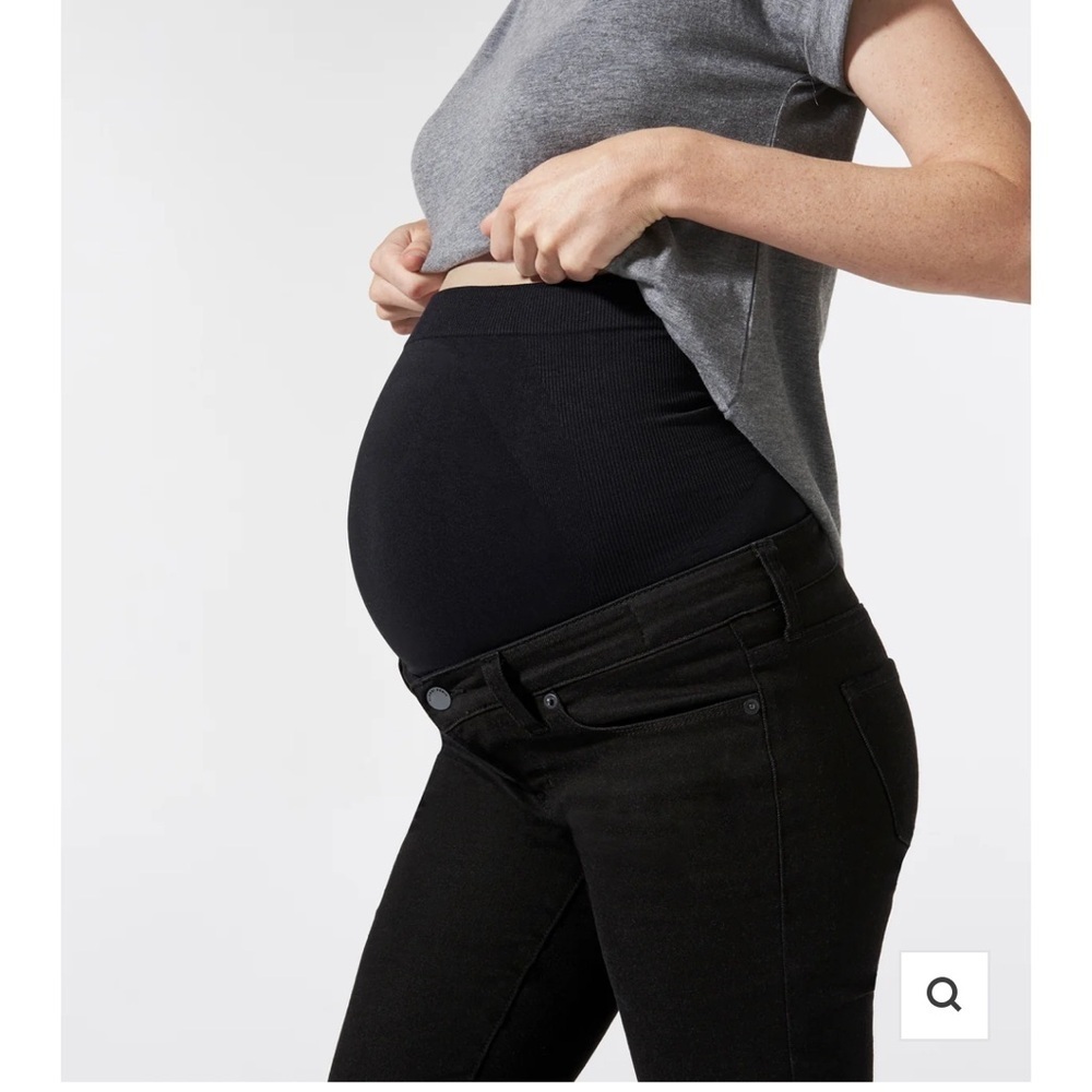 BLANQI Maternity Black Distressed Skinny Jeans with Belly Support Size 4